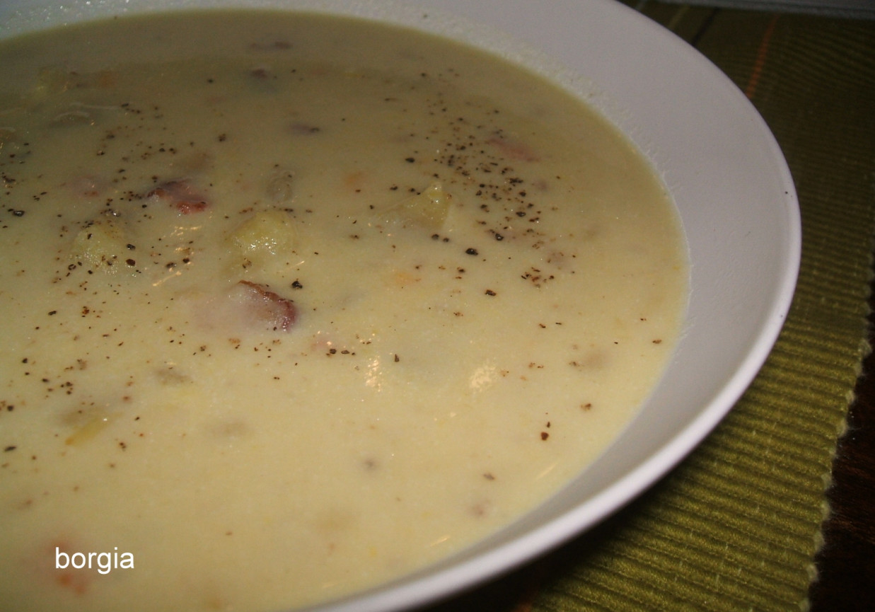 Chowder z boczkiem i kukurydzą DoradcaSmaku pl