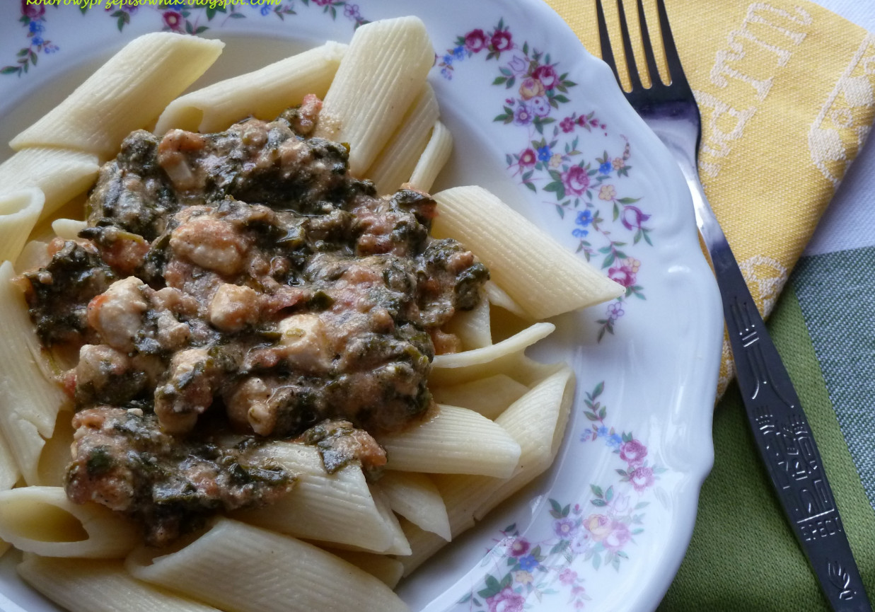 Penne Ze Szpinakiem Fet I Pomidorem Doradcasmaku Pl