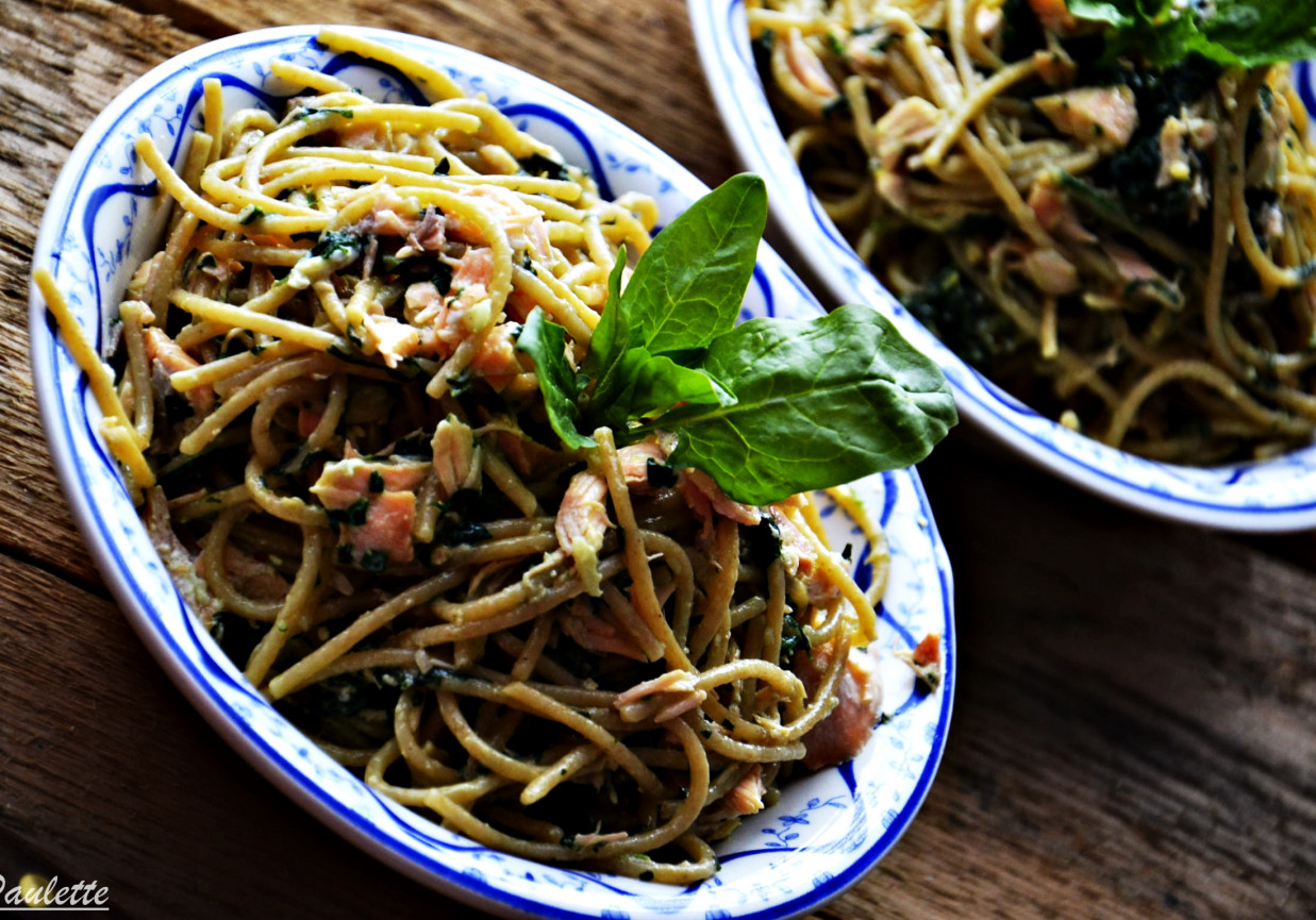 Spaghetti Ze Szpinakiem I Ososiem W Mietanowym Sosie Doradcasmaku Pl