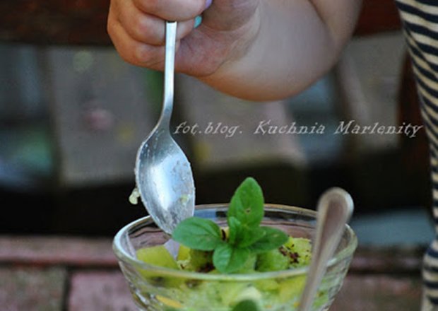 Fotografia przedstawiająca Green pudding z tapioki