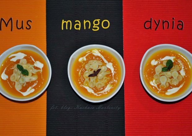 Fotografia przedstawiająca Mus z mango i dyni z nutą pomarańczy i imbiru