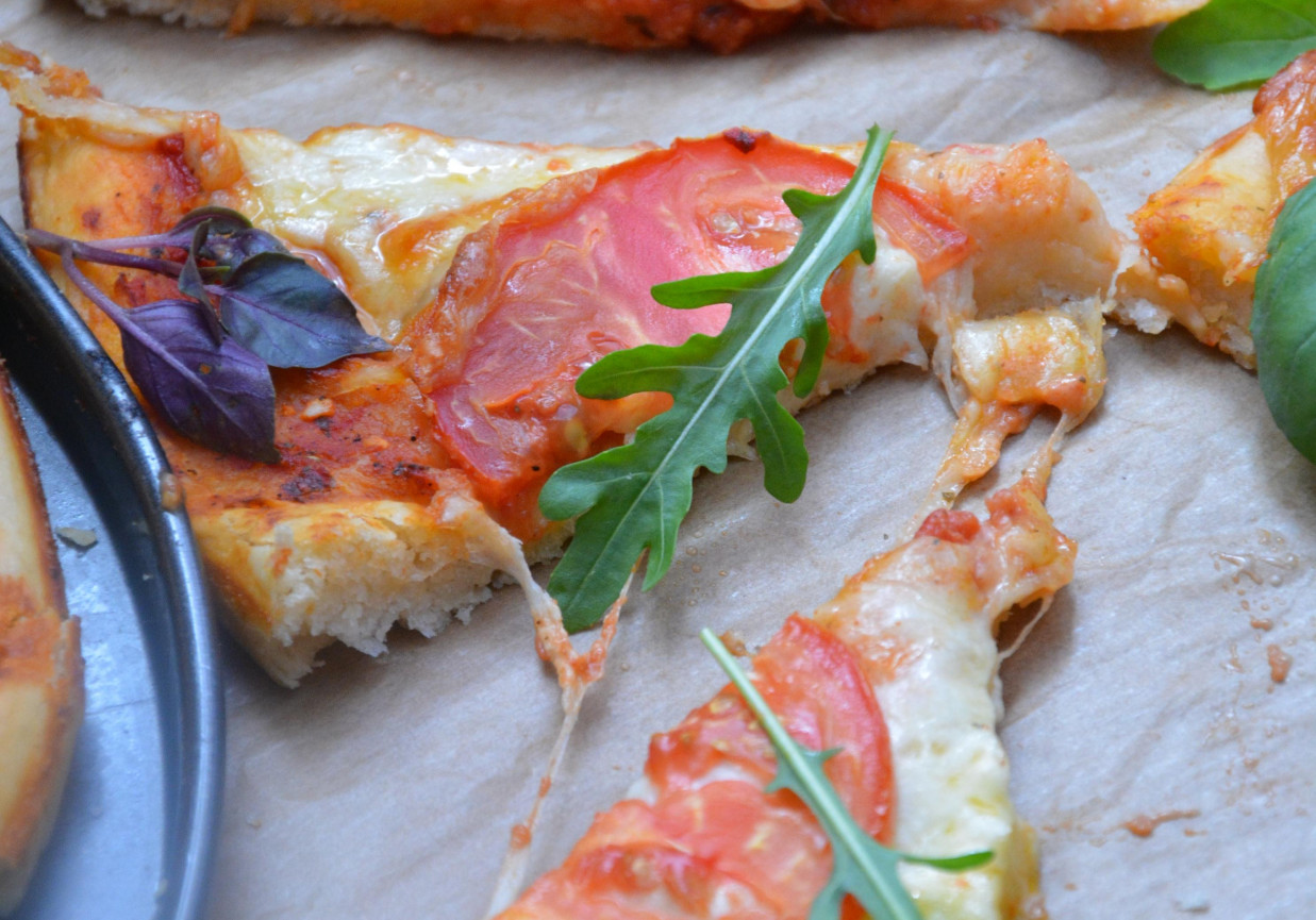  Pizza z pomidorami i mozzarelą foto