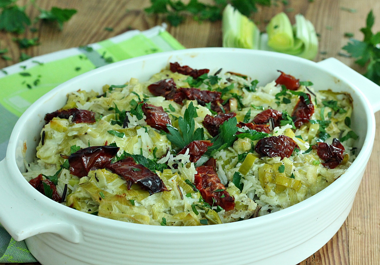 	 Zapiekanka porowo ryżowa foto