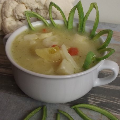 Krok 4 - Zupa kalafiorowa z porem. foto