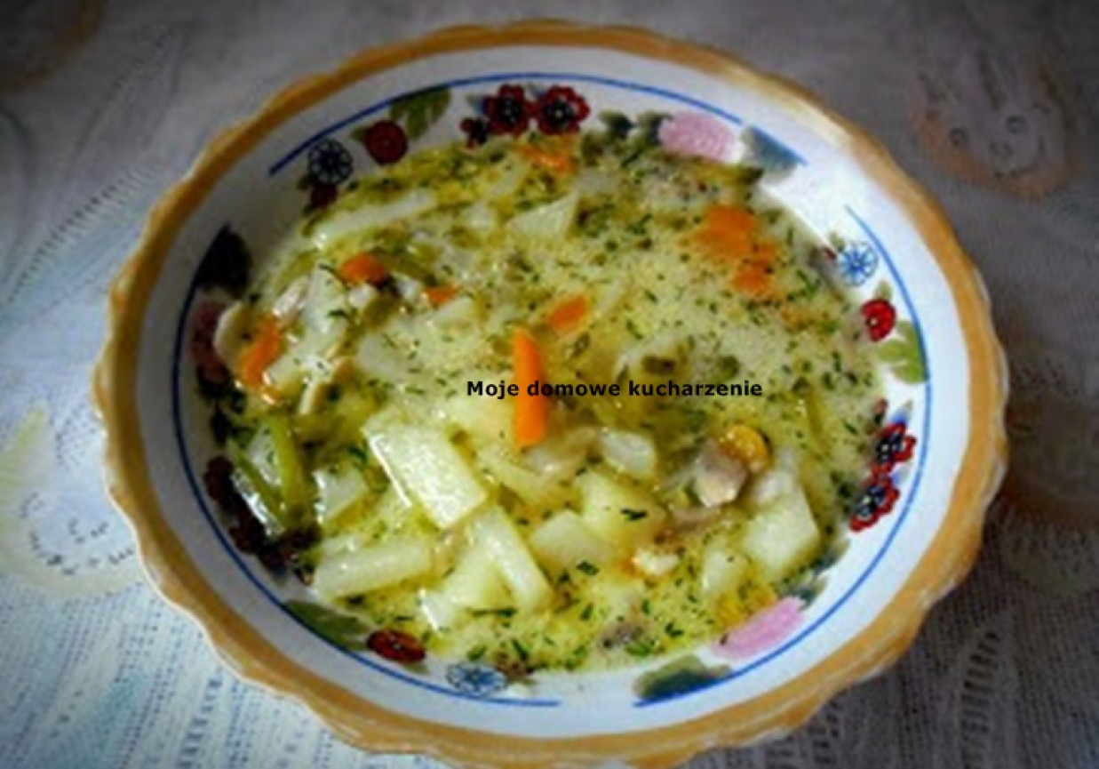  Zupa ogórkowa z ryżem i pieczarkami foto