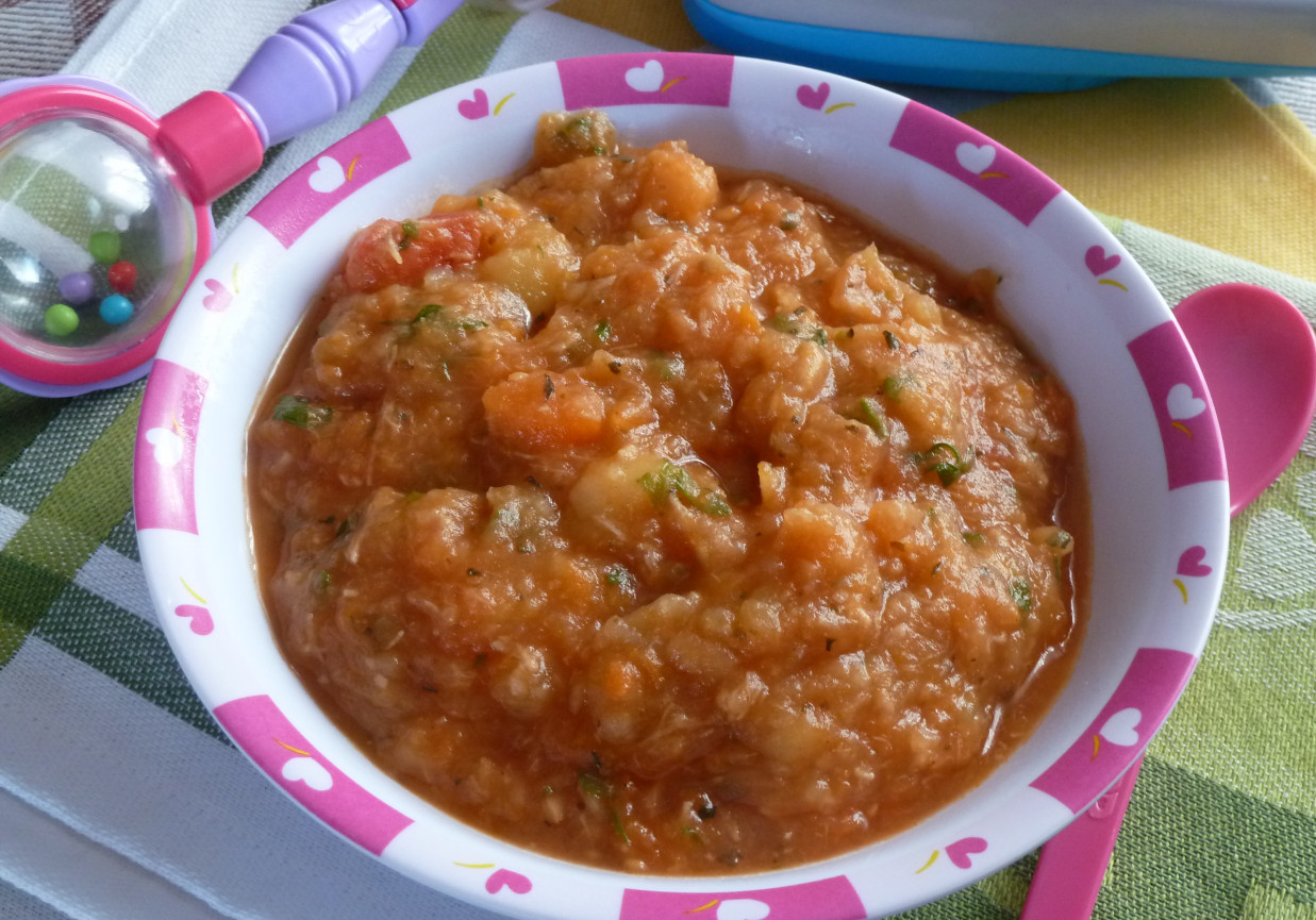 Zupka pomidorowa z ziemniakami dla dzieci po 1 roku foto