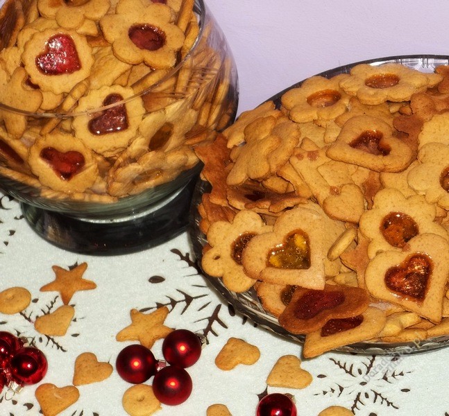 ciasteczka miodowe z witrażykiem