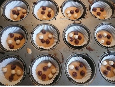 Muffiny z kuleczkami Nesquik
