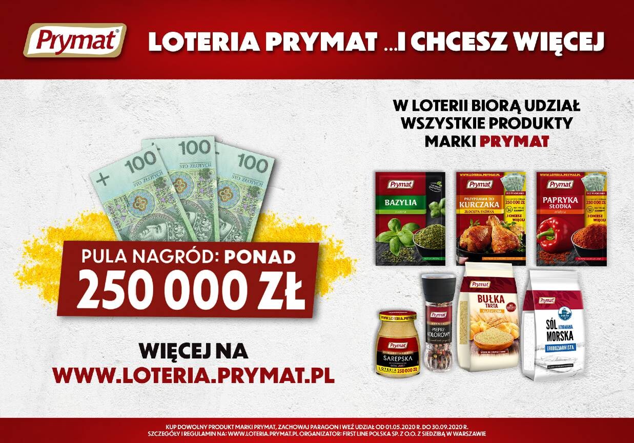 Już 1 maja 2020 rusza loteria Prymat i chcesz więcej!