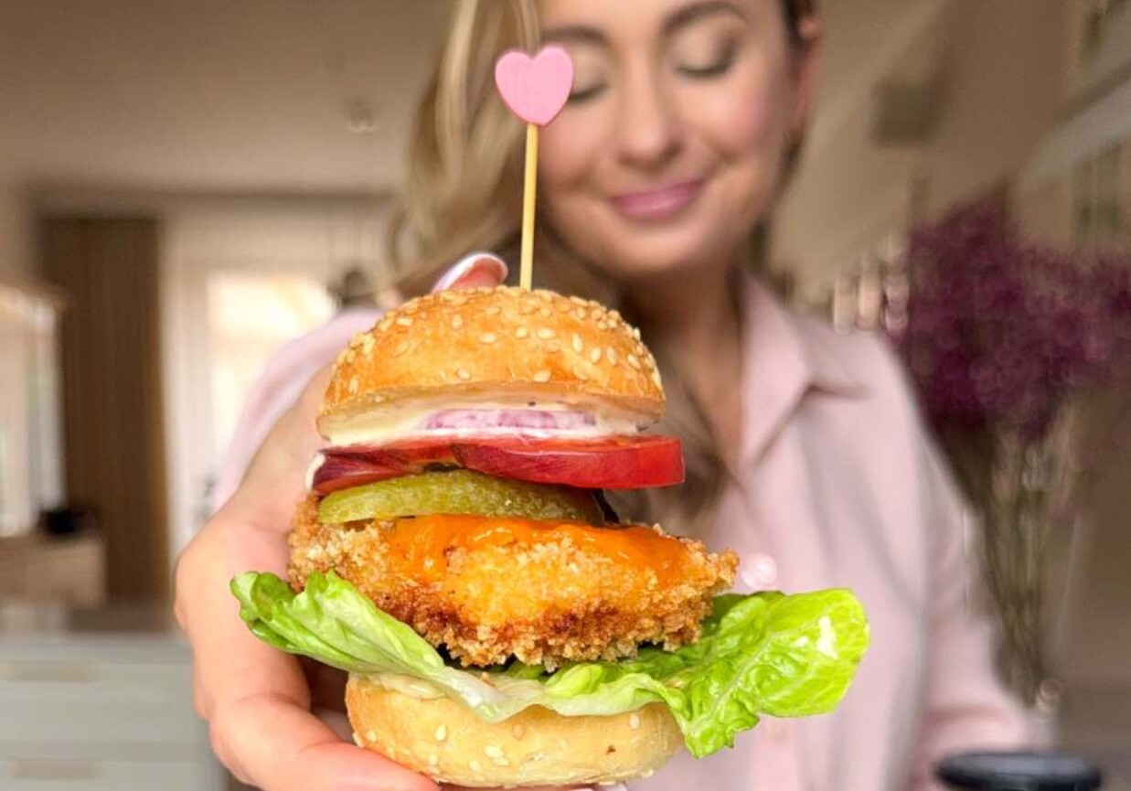 Burgery ala crispy chicken burger foto