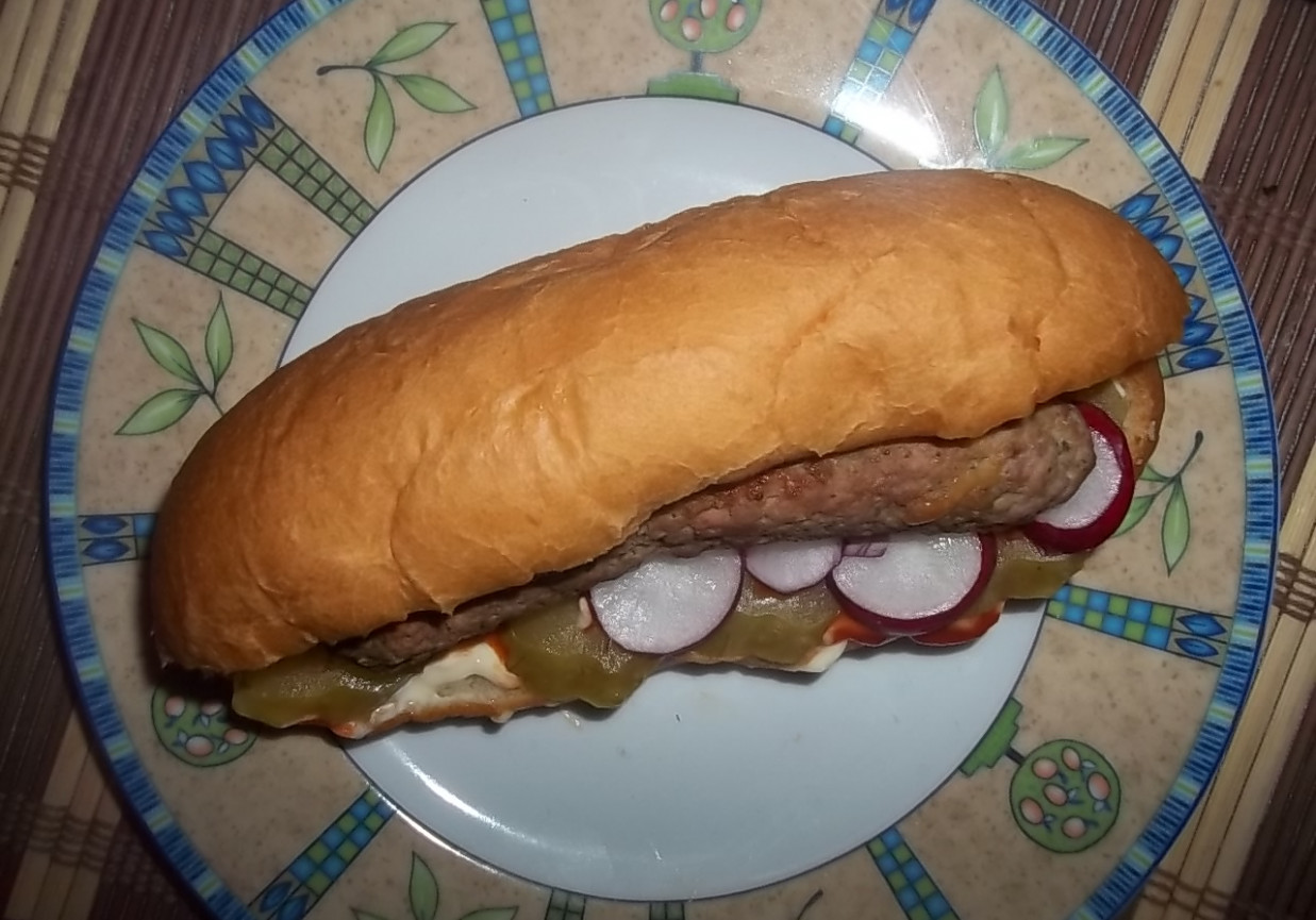A'la hot-dogi z mięsem mielonym foto