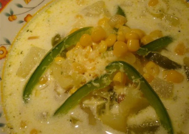 Fotografia przedstawiająca Amerykańska zupa z kukurydzą