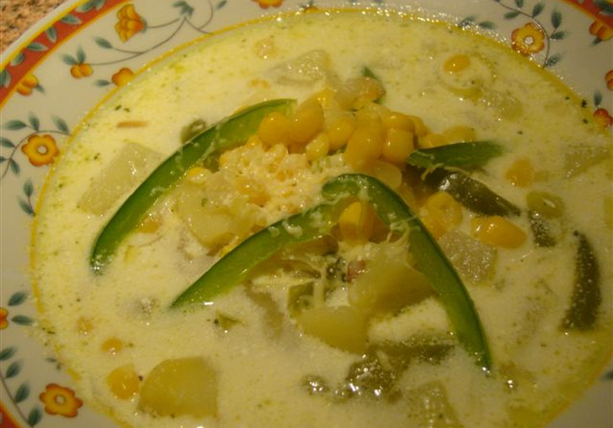 Amerykańska zupa z kukurydzą foto