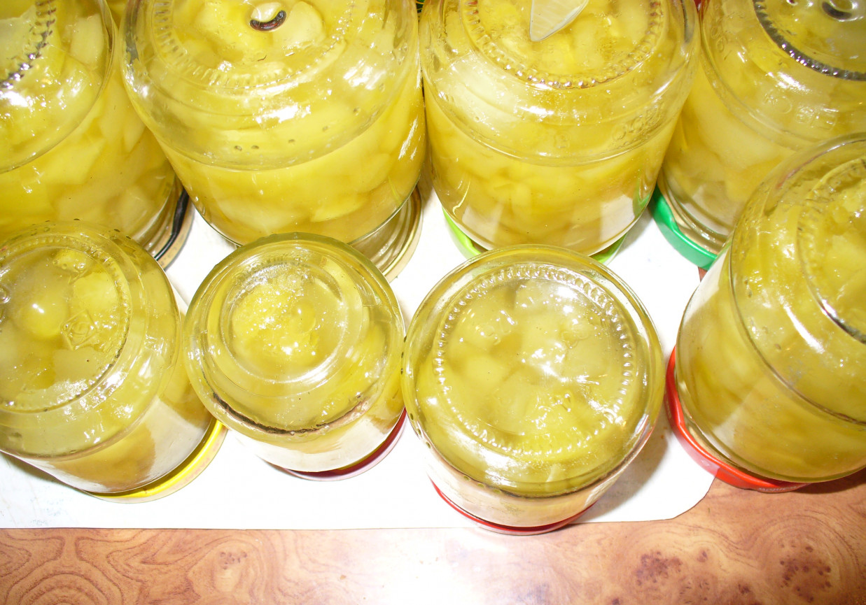 Ananasy z cukinii do słoików foto