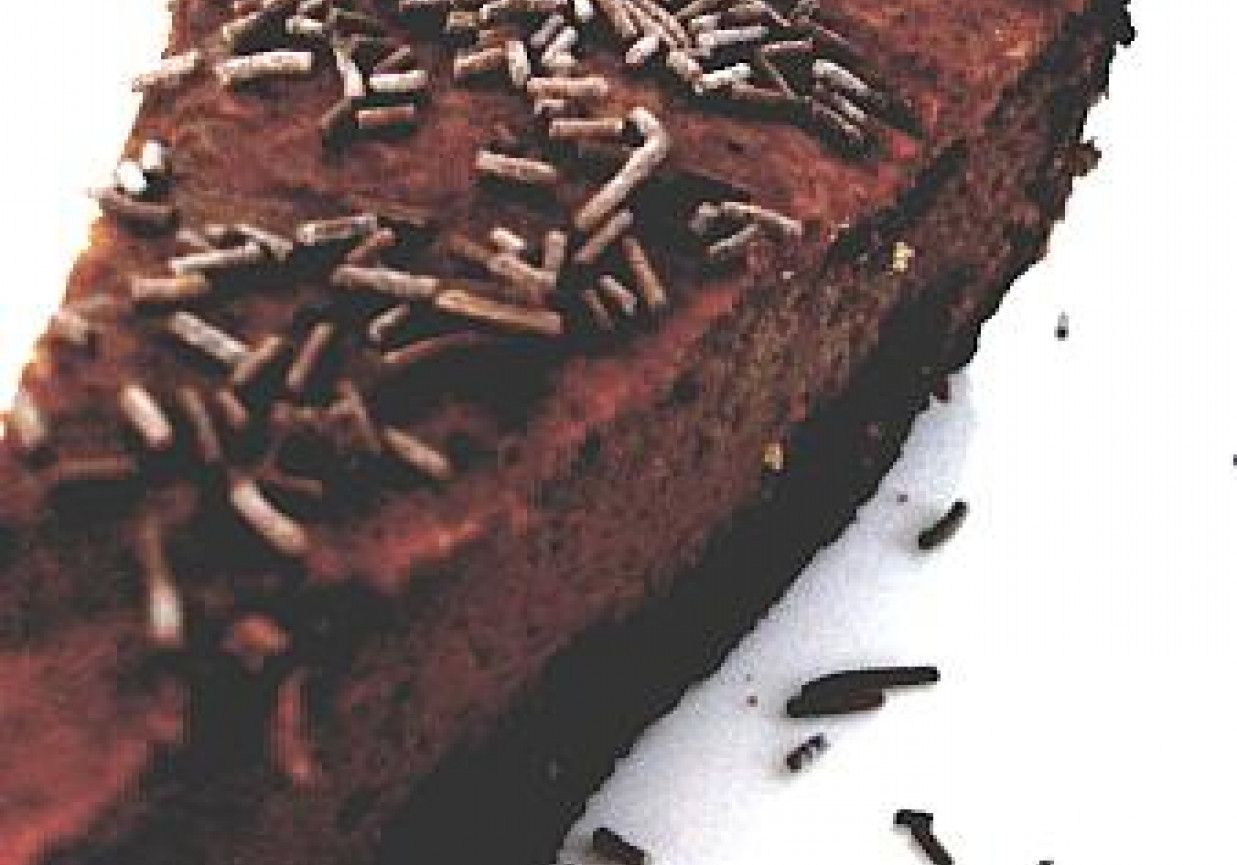 Antydepresyjne ciasto serowo-budyniowe o smaku czekolady foto