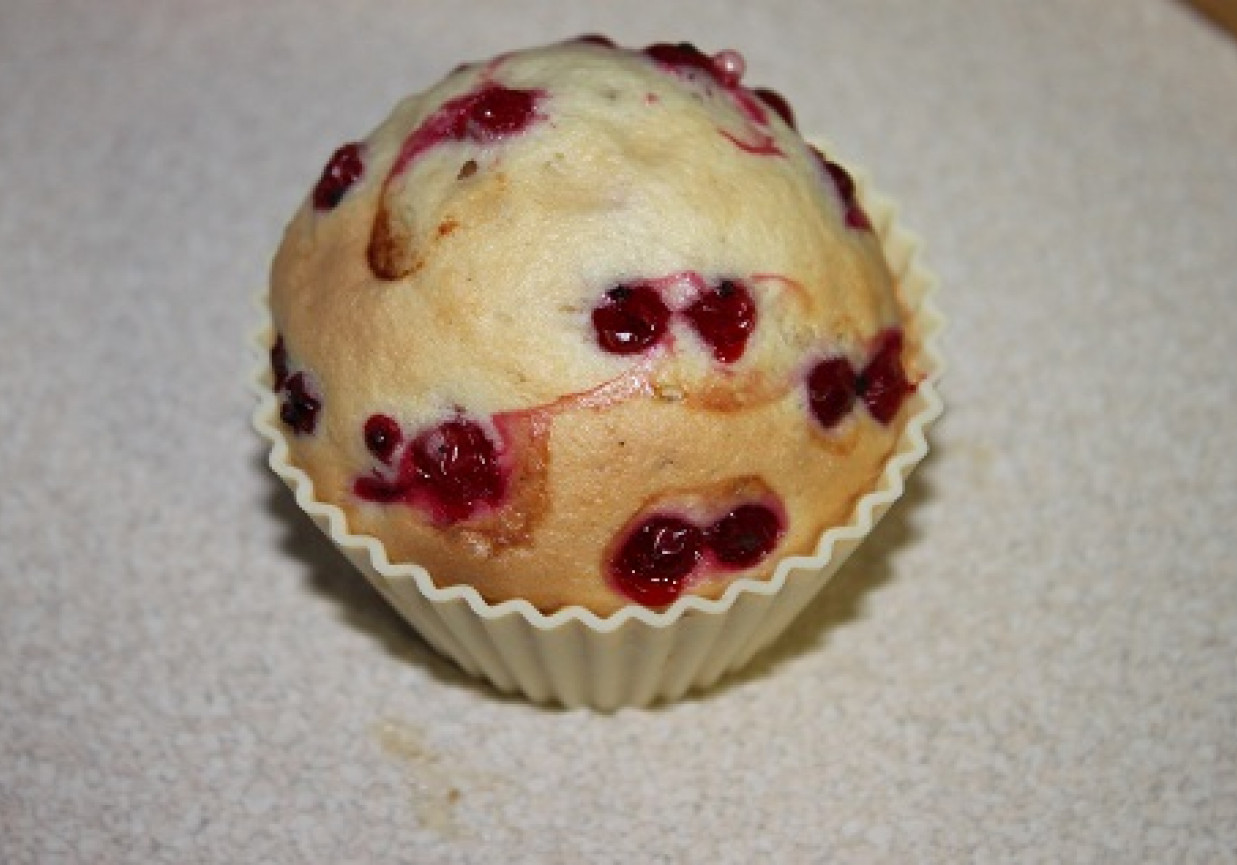 Babeczki z czerwoną porzeczką foto