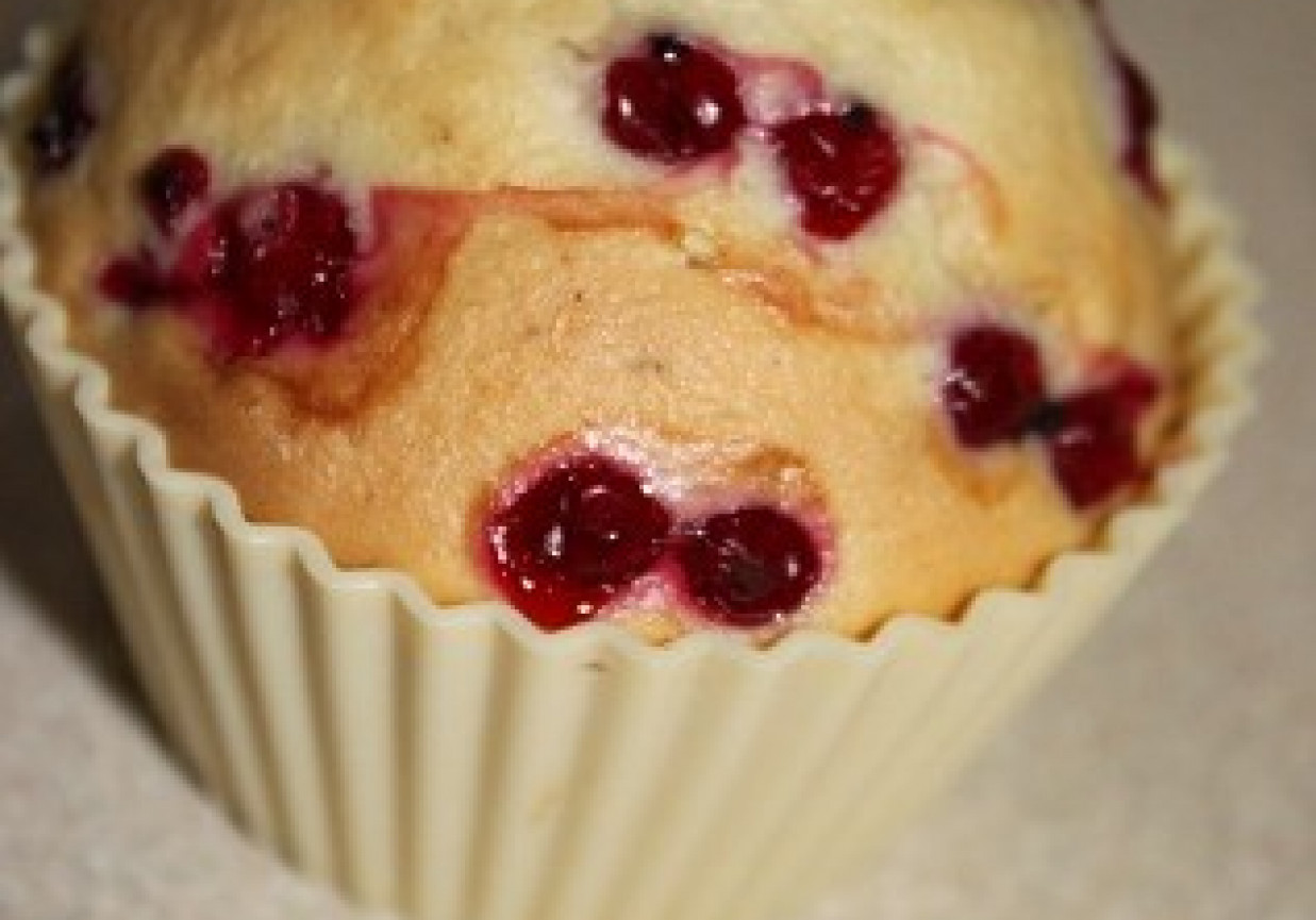 Babeczki z czerwoną porzeczką foto