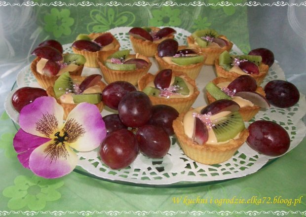 Fotografia przedstawiająca Babeczki z masą i owocami