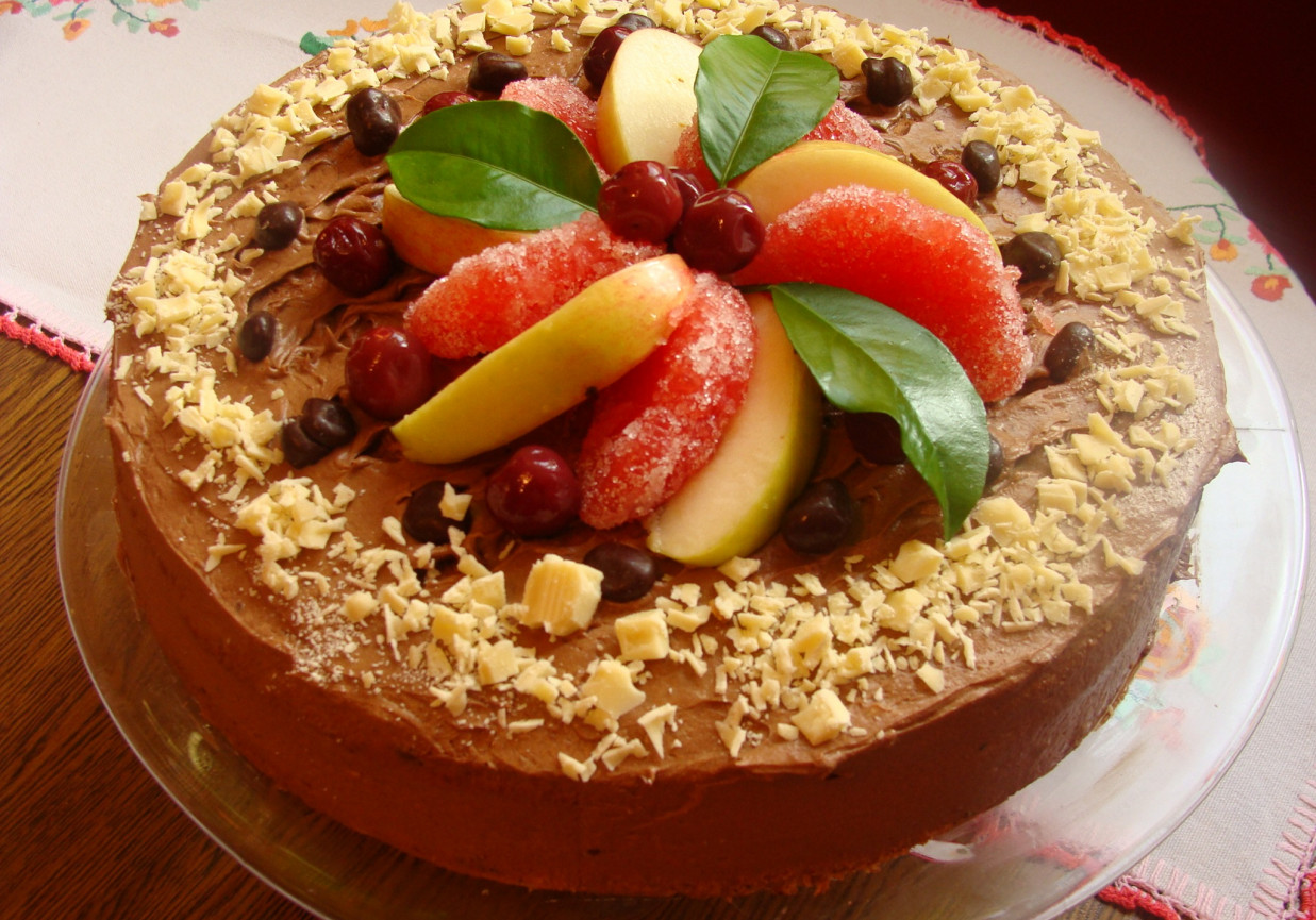 Bakaliowo-czekoladowy tort foto