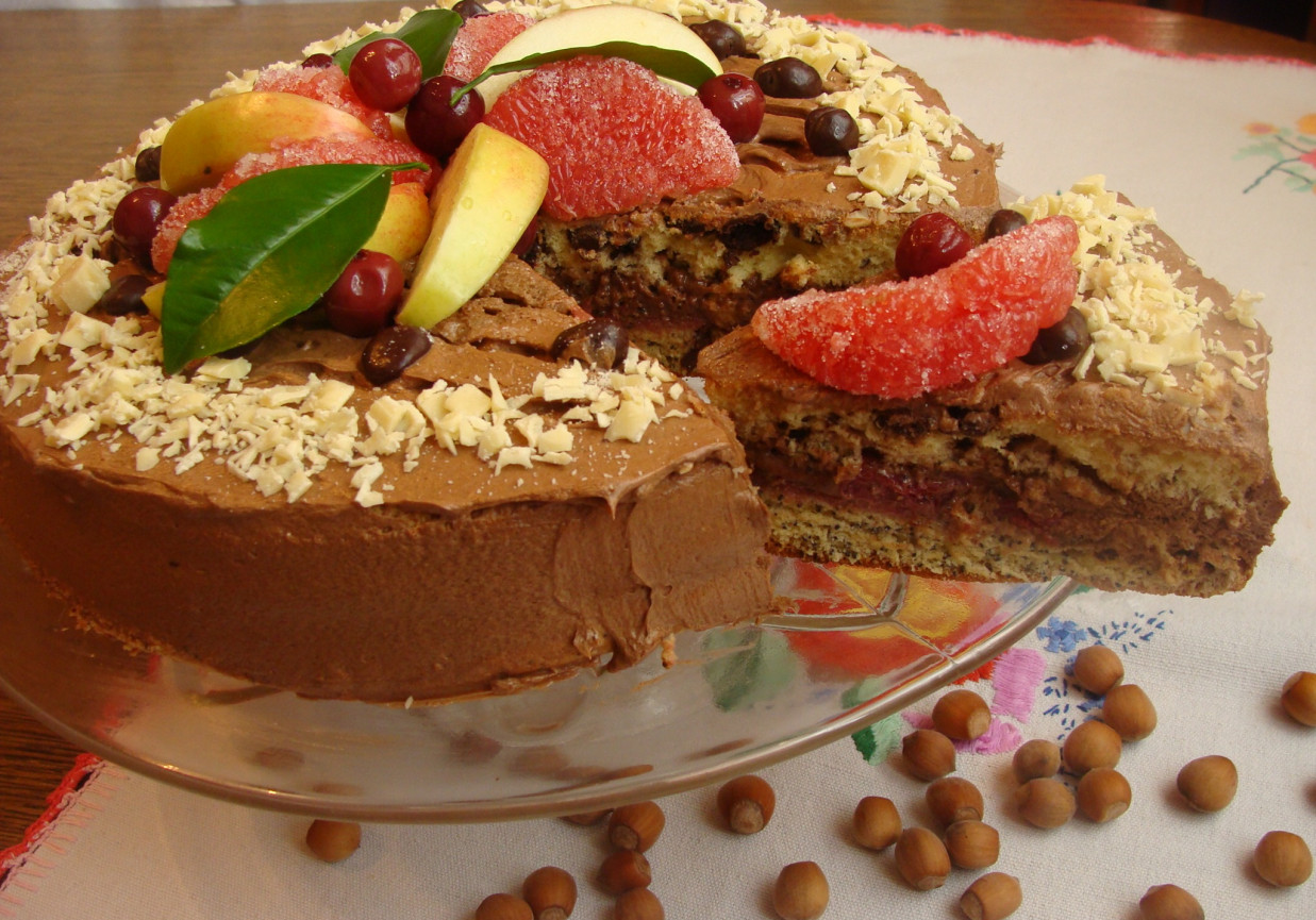 Bakaliowo-czekoladowy tort foto