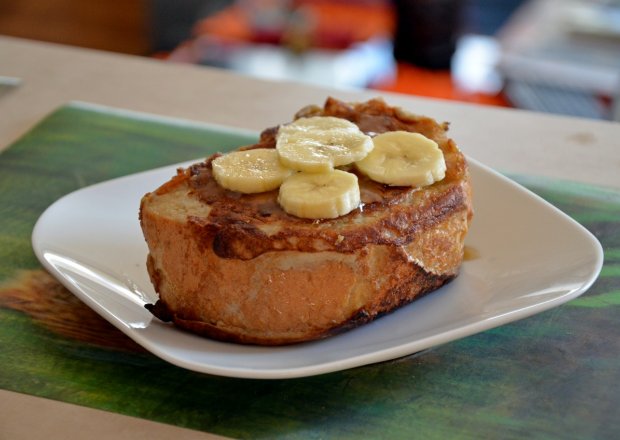 Fotografia przedstawiająca Bananowa kanapka