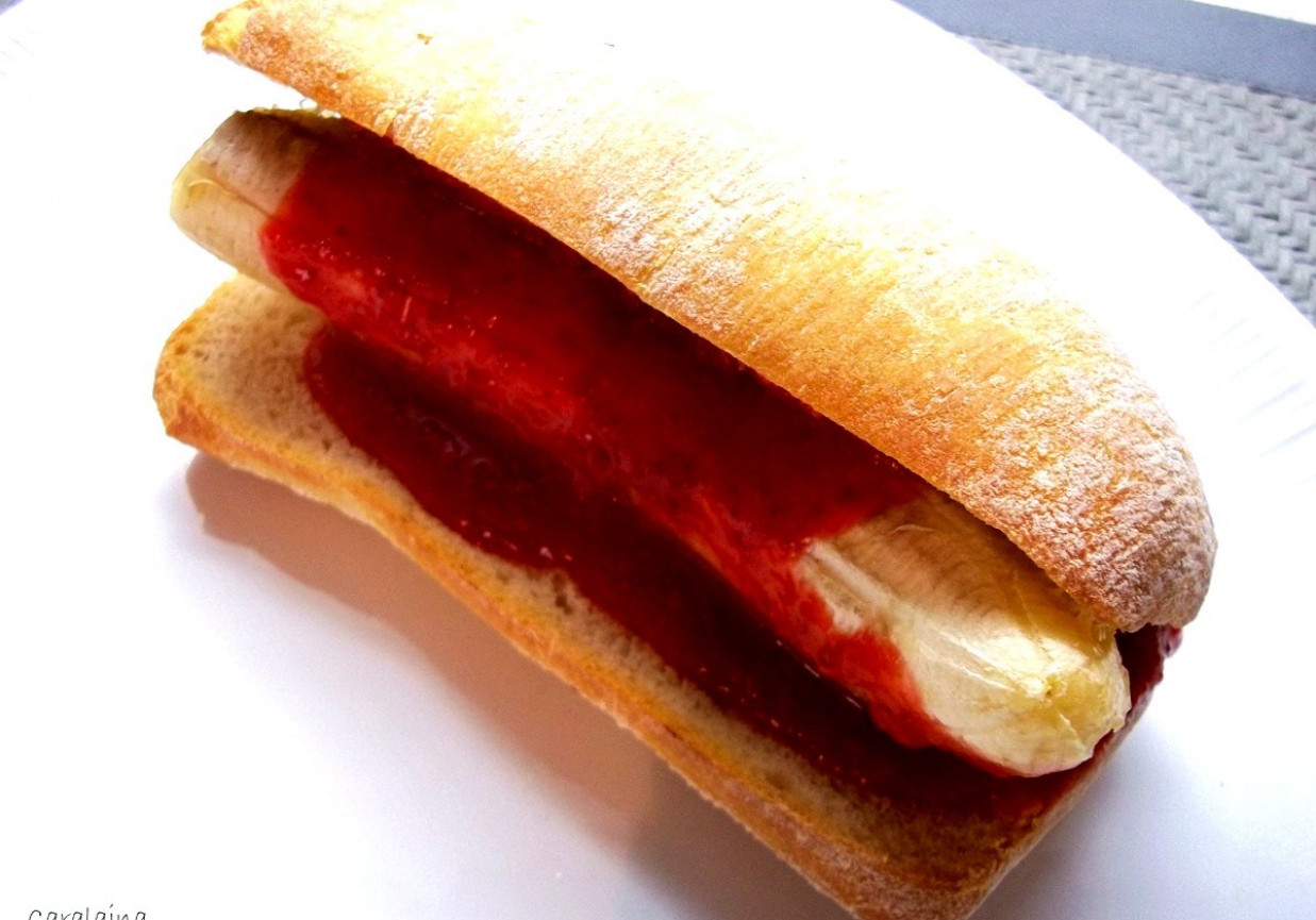 bananowy "hot dog" foto
