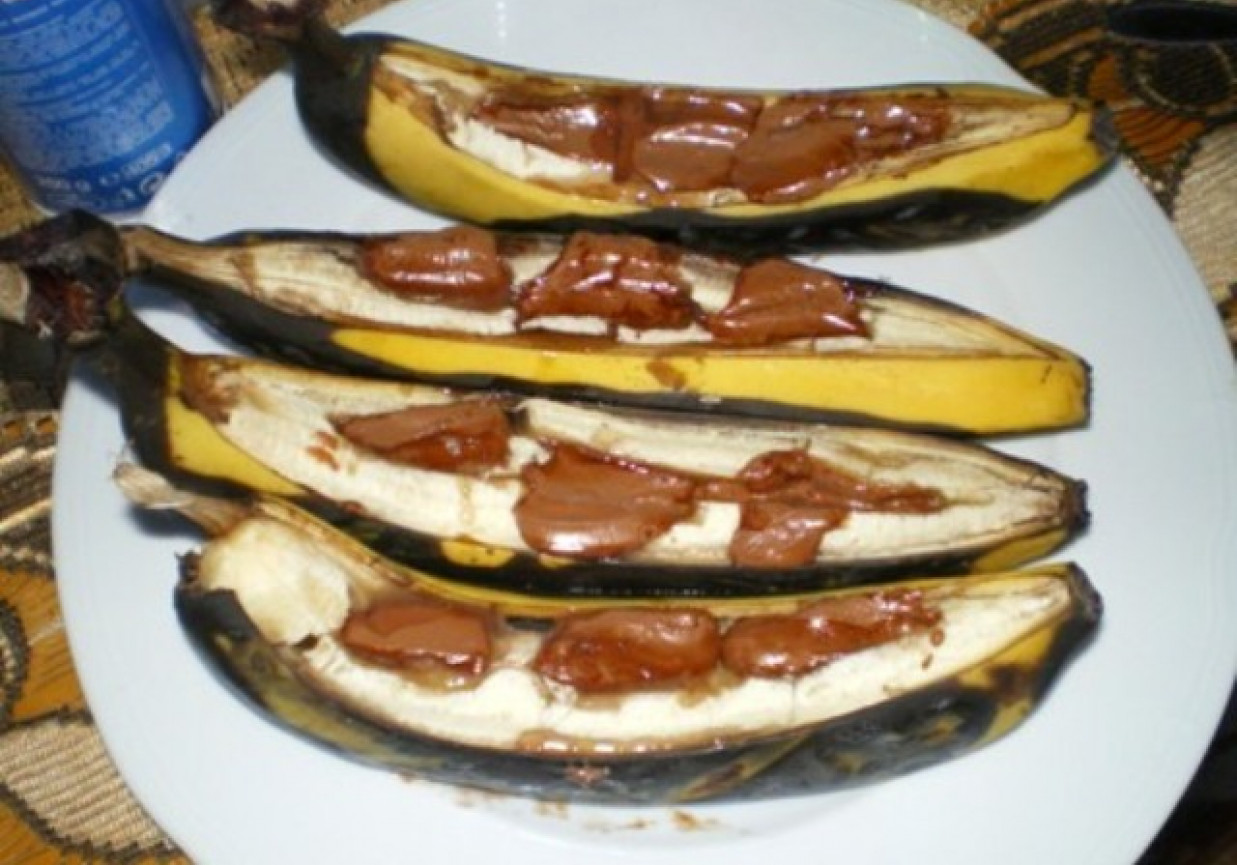 Banany grillowane z czekoladą foto