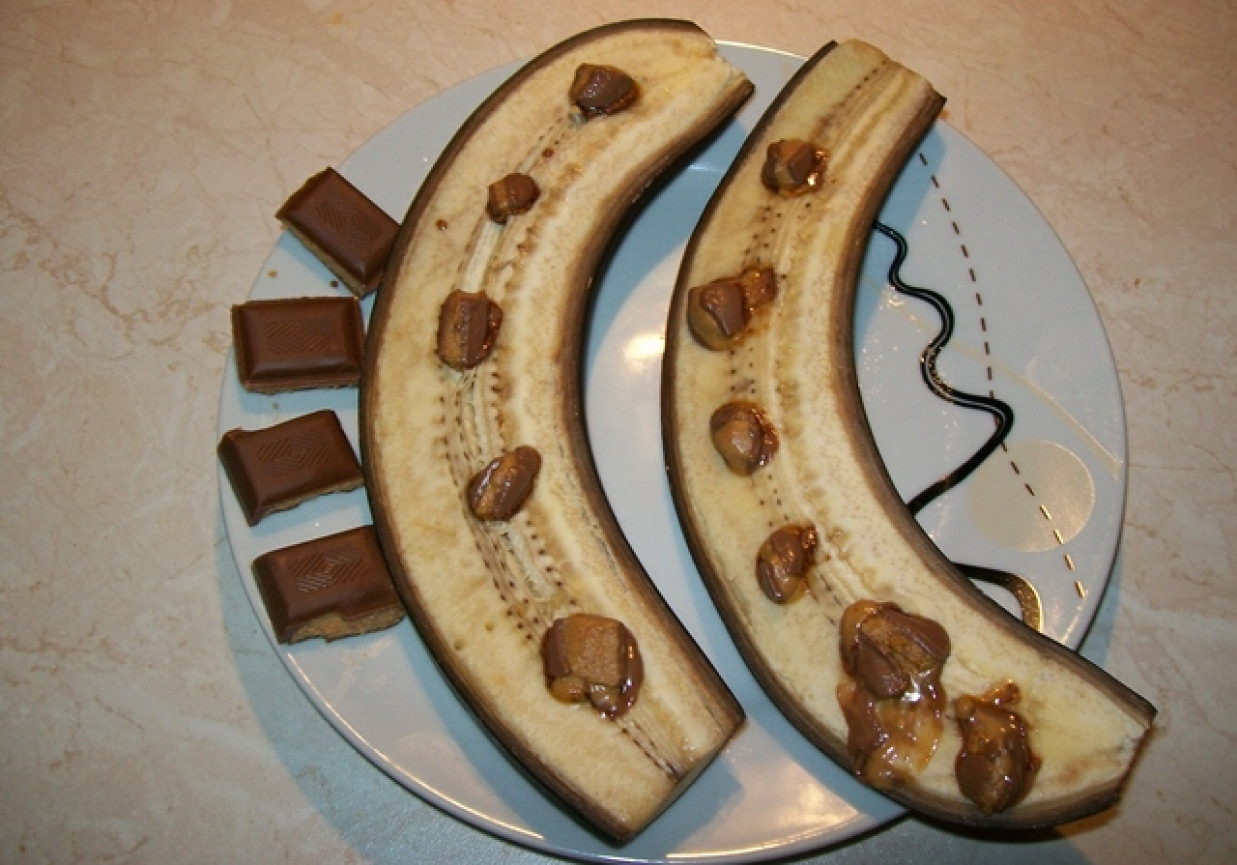 Banany z czekoladą foto