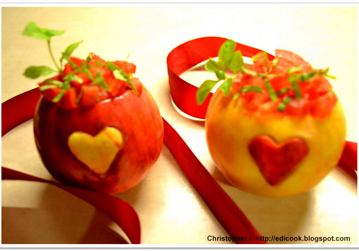 Bazyliowe jabłko dla Ewy - Walentynki. foto