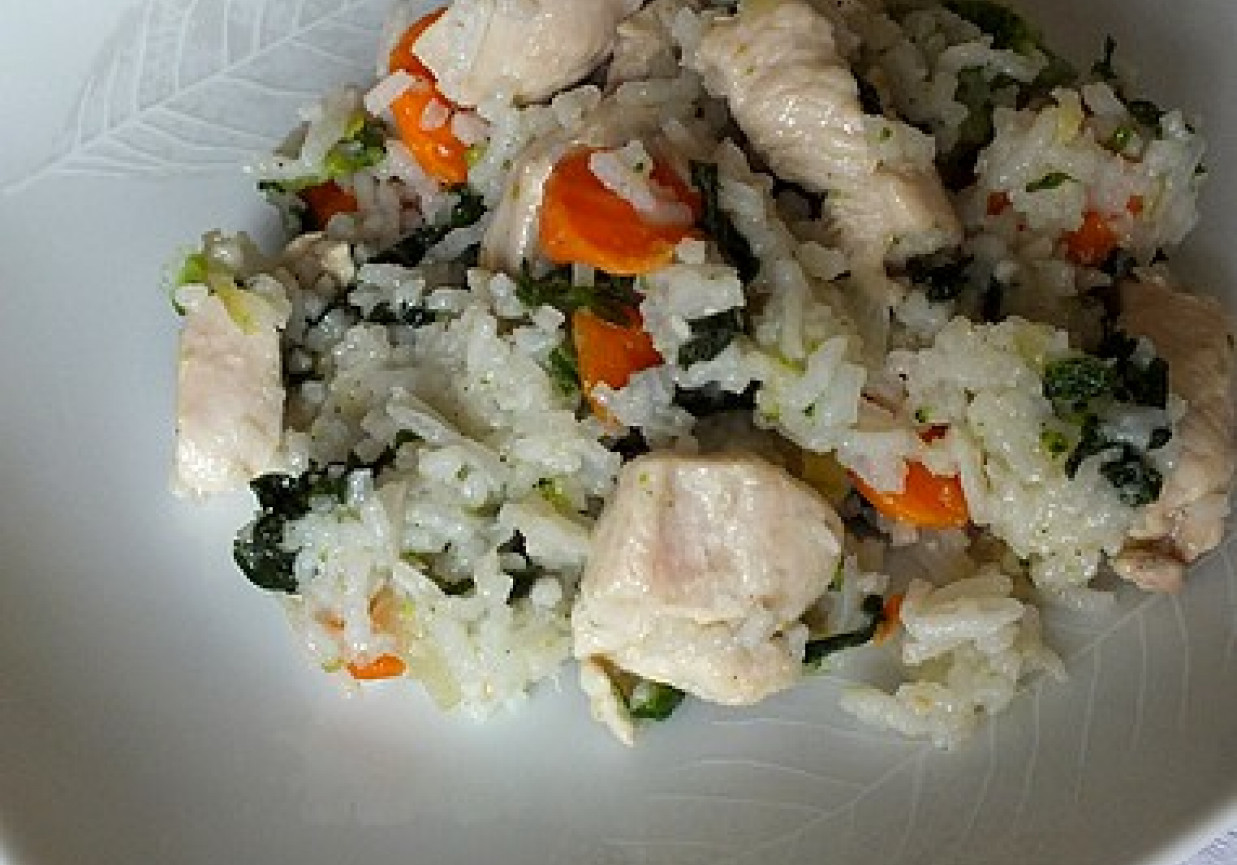 Błysakwiczne danie ryżowe z pokrzywą foto
