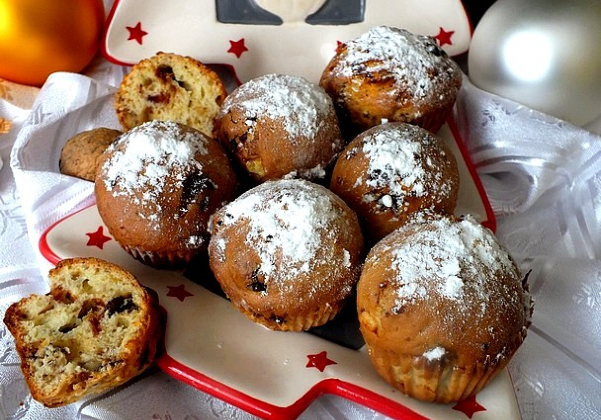 Bożonarodzeniowe muffinki z bakaliami foto