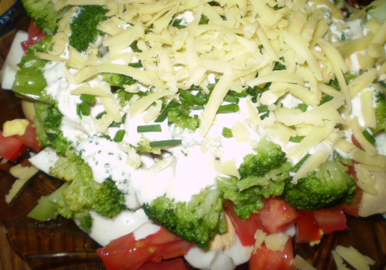 Brokuły z pomidorami foto