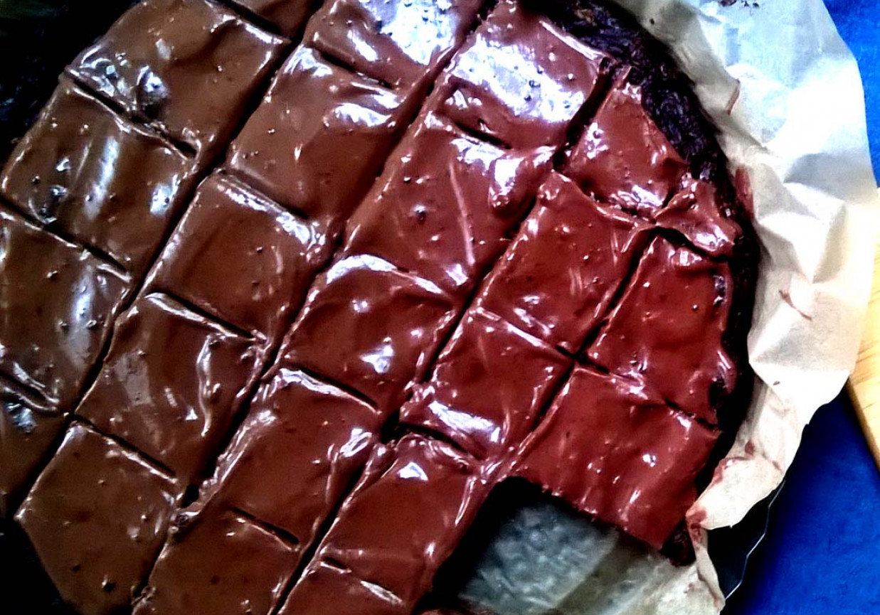 brownie jaglane z czekoladowym kremem mascarpone  foto