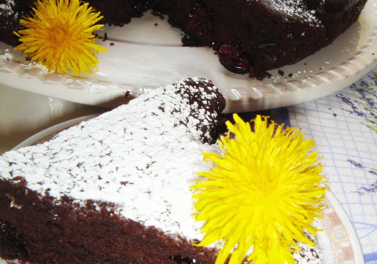 Brownie z żurawiną foto