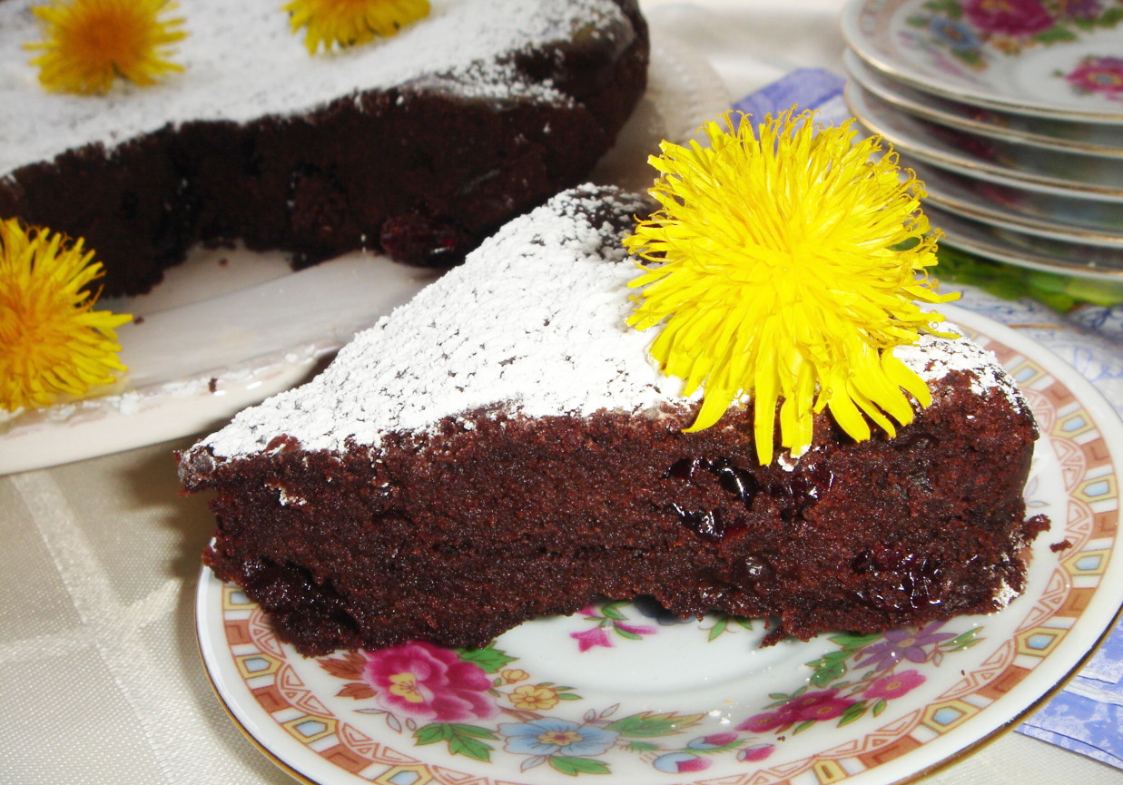 Brownie z żurawiną foto