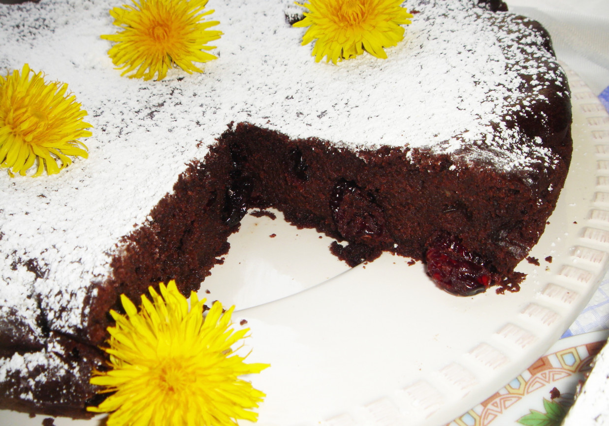 Brownie z żurawiną foto