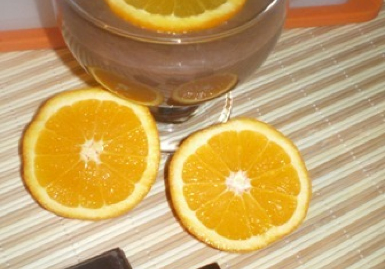 Budyń czekoladowo-pomarańczowy foto