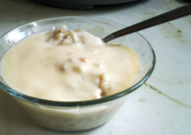 Fotografia przedstawiająca Budyniowa owsianka z jogurtem