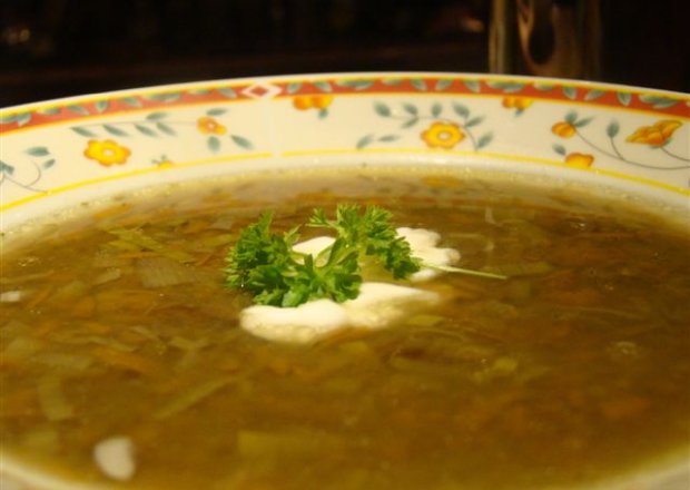 Fotografia przedstawiająca Bułgarska zupa z soczewicy
