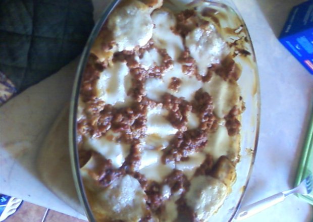 Fotografia przedstawiająca Cannelloni z mięsnym farszem i mozzarella