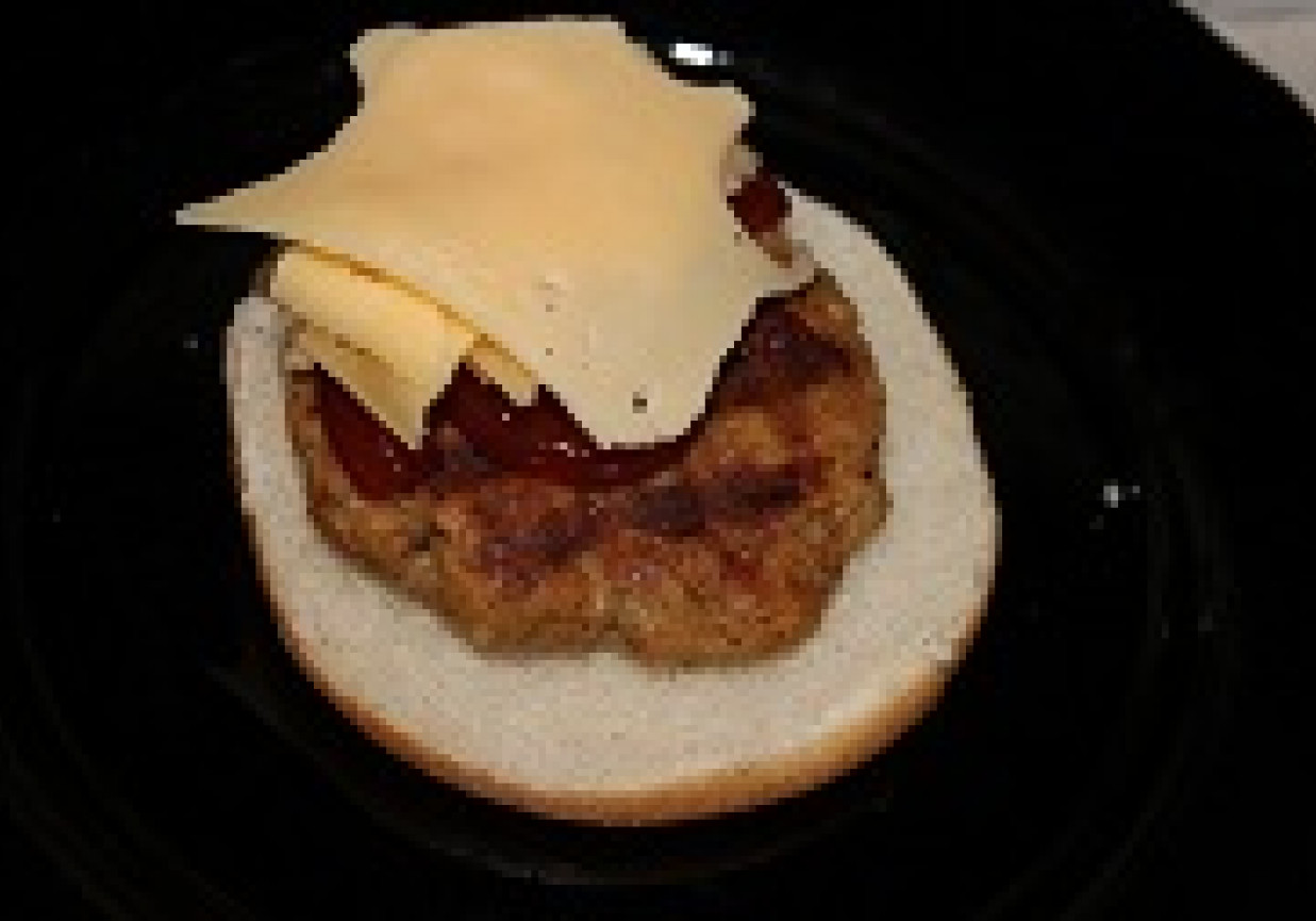 Cheseburger z mięsem grillowanym foto