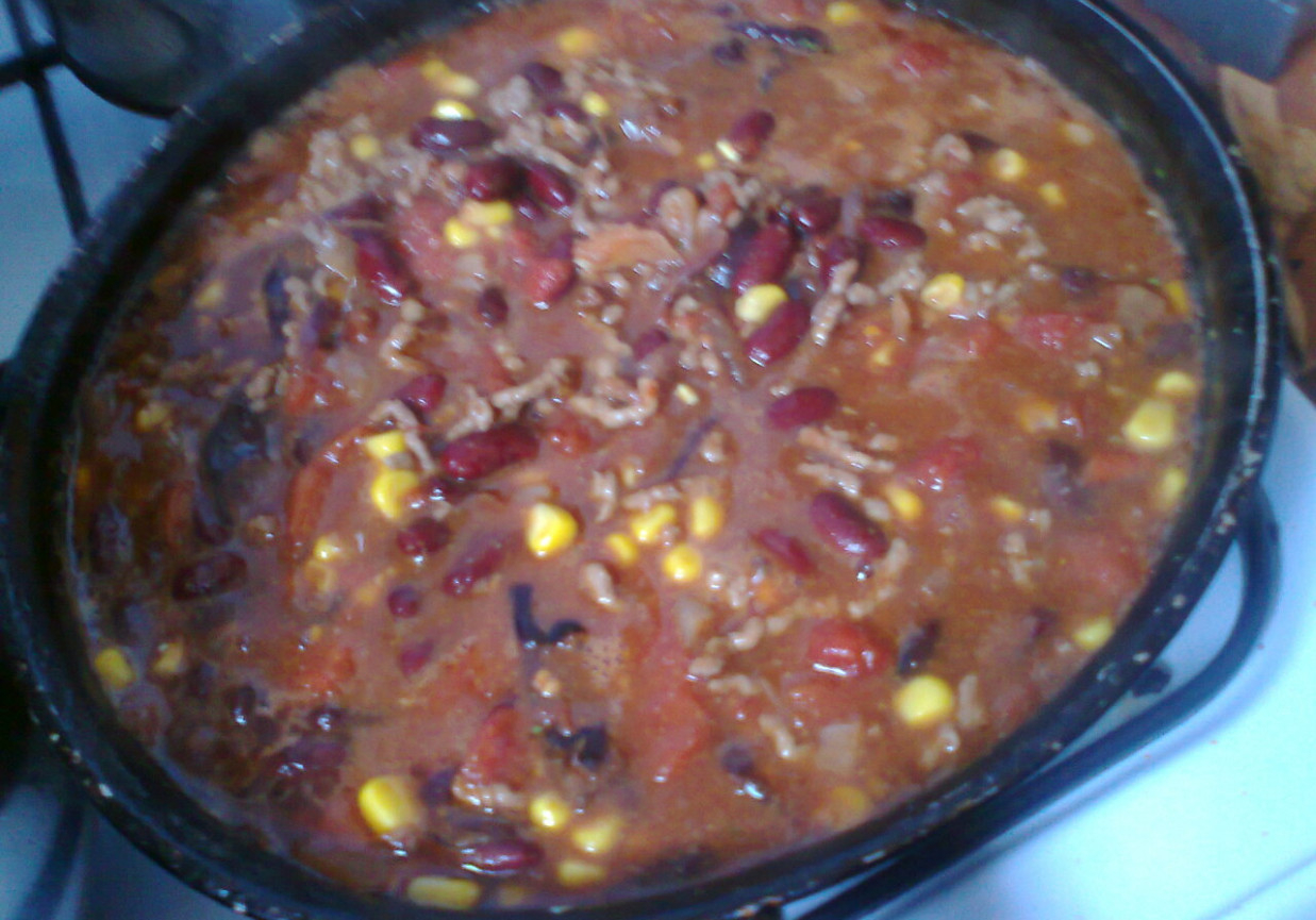 Chilli Con Carne z mielonej wołowiny foto