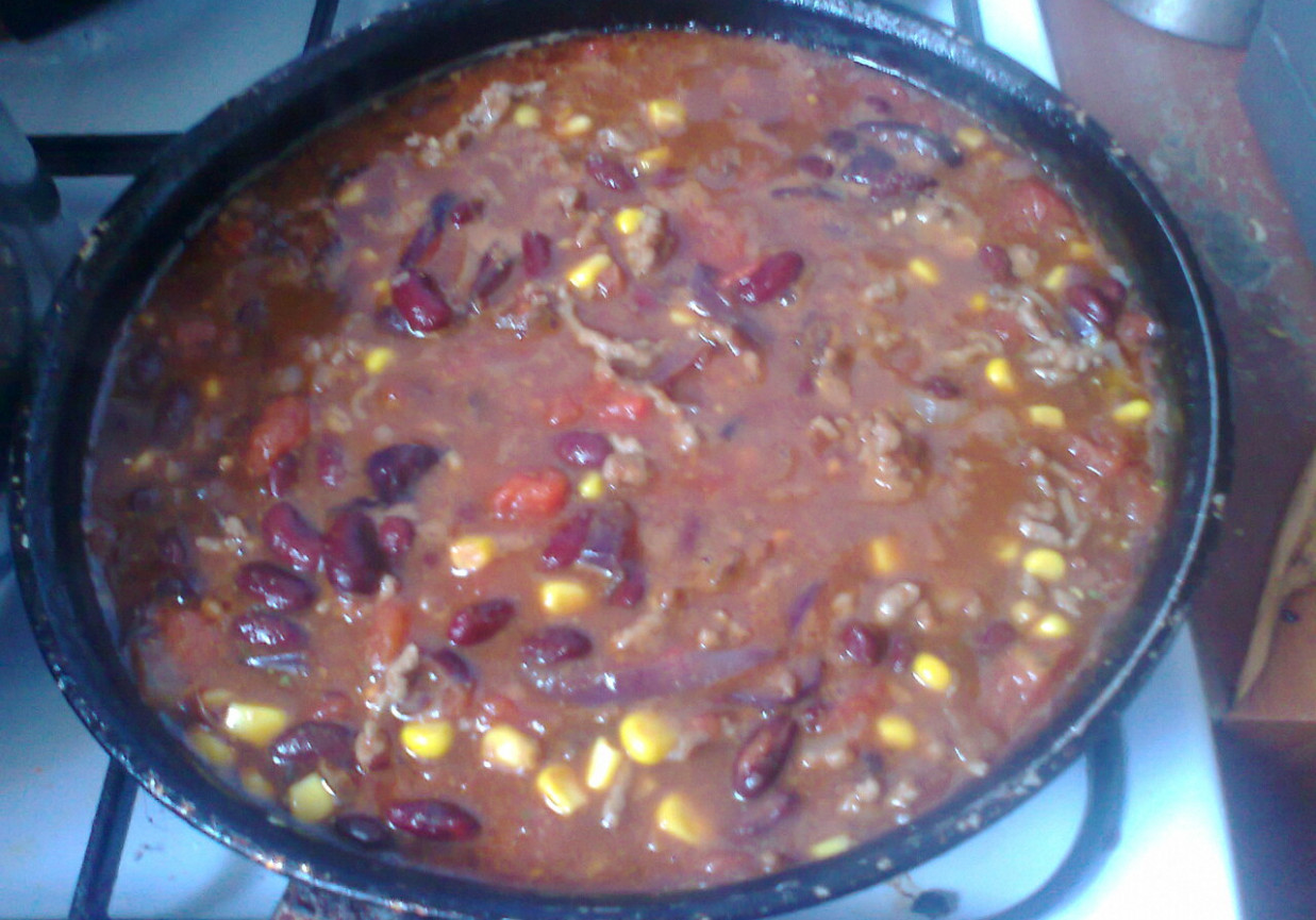Chilli Con Carne z mielonej wołowiny foto