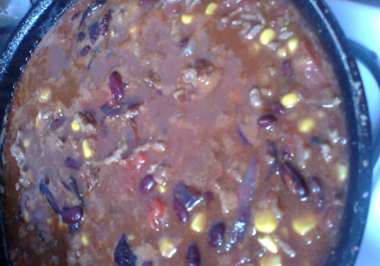 Chilli Con Carne z mielonej wołowiny foto