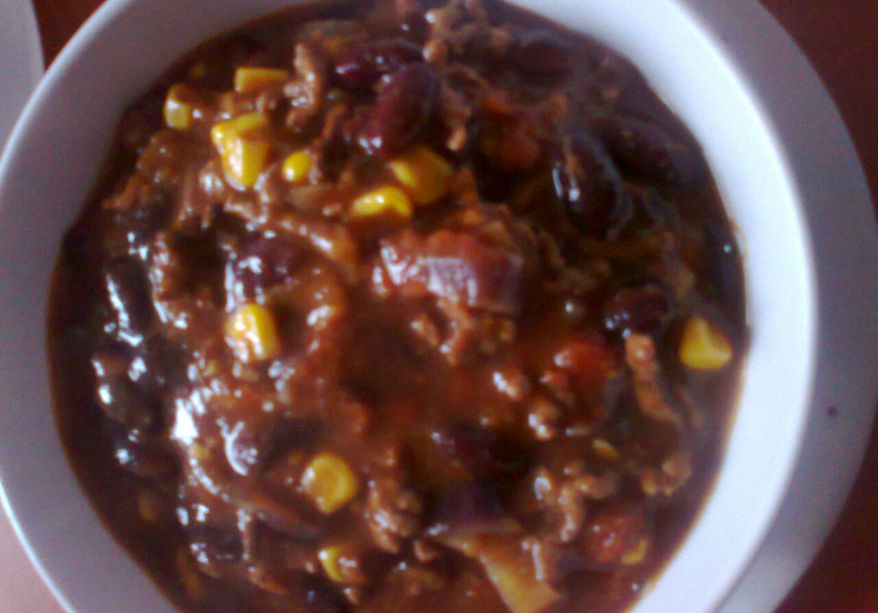 Chilli Con Carne z mielonej wołowiny foto