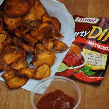 Krok 3 - Chipsy z batatów z meksykańskim dipem foto