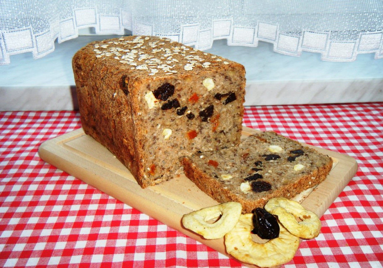 Chleb „bakaliowa fantazja”  z wypiekacza do chleba. foto