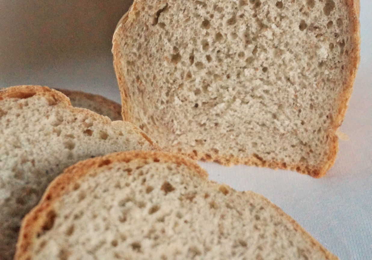 Chleb drożdżowy z ostropestem i otrębami foto