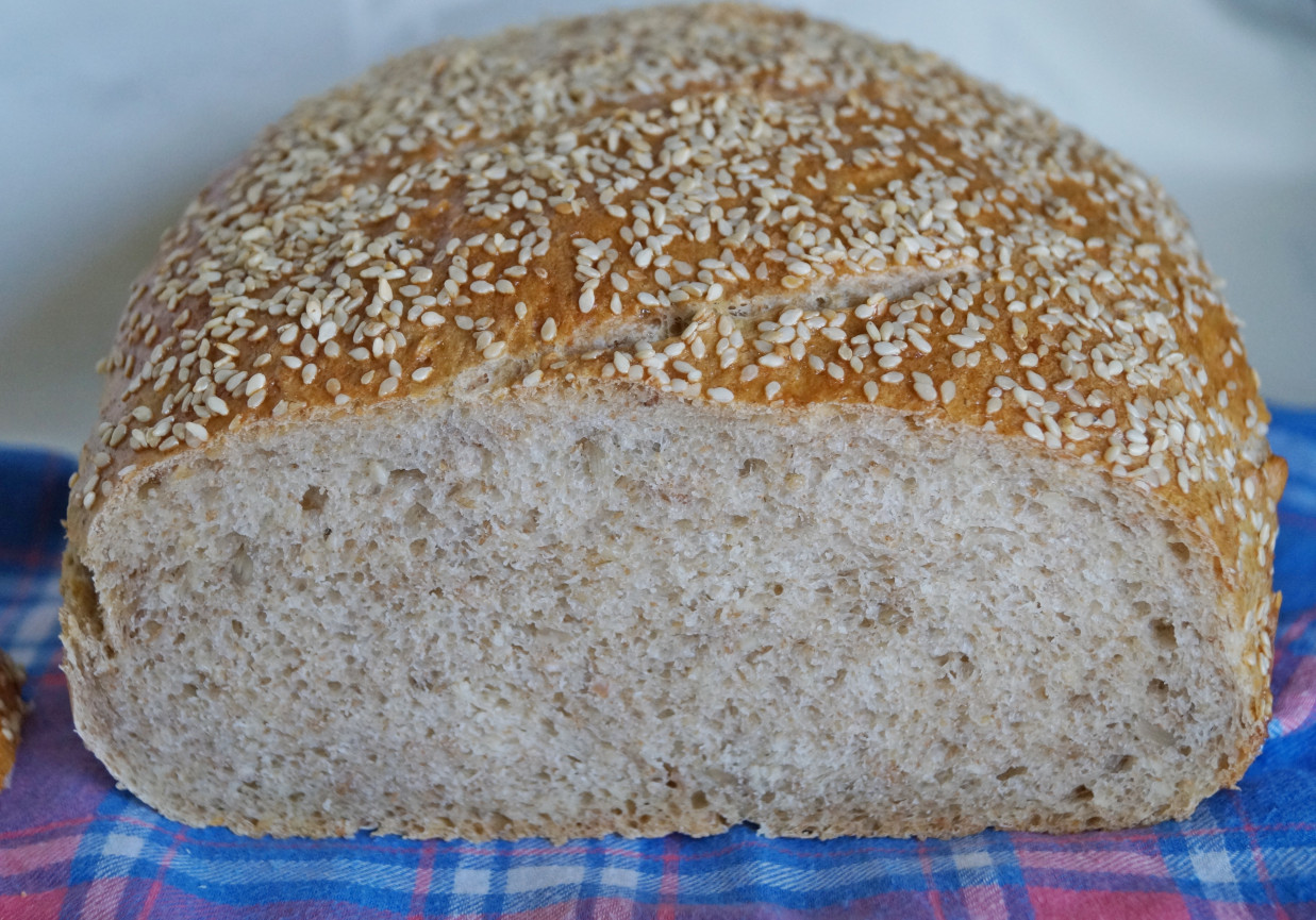 Chleb drożdżowy z płatkami i ziarnami foto