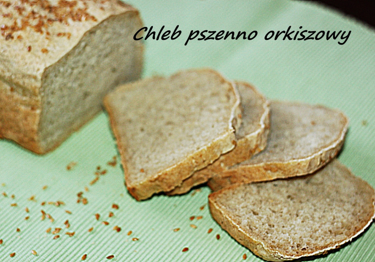 Chleb Pszenno orkiszowy z siemieniem lnianym foto